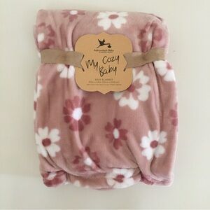 NEW My Cozy Baby Blanket Pink White Floral Soft Lightweight | Adirondack Baby
